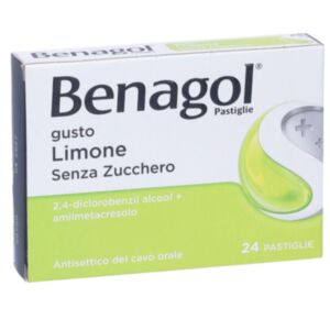 016242087 Benagol Pastiglie Gusto Limone Senza Zucchero 24 Pastiglie