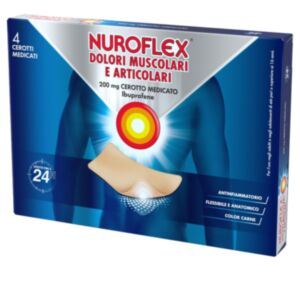 47036025 Nuroflex Dolori Muscolari e Articolari Cerotto Medicato 4 Pezzi
